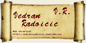 Vedran Radoičić vizit kartica